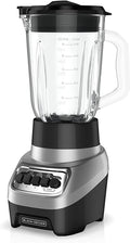 Blender Black+Decker bol en verre gradué avec socle aluminium brossé