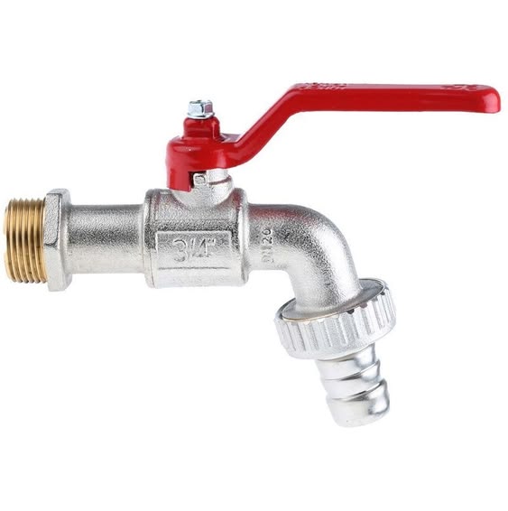 Robinet à boisseau sphérique extérieur levier rouge