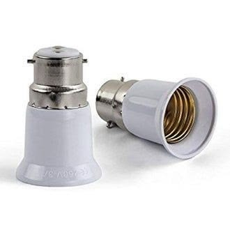 Adaptateurs de douille B22 vers E27 convertisseur baïonnette vis blanc lot de 2
